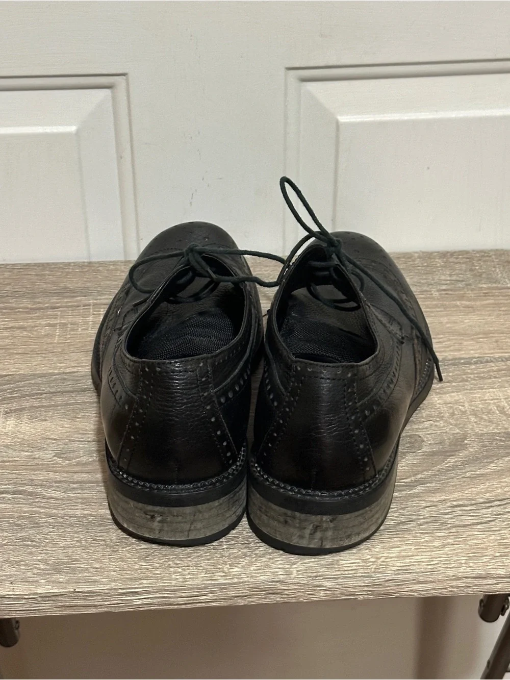 DONALD J PLINER BRAD 80 Black Pebbled Grain Mens Leather Shoes SZ 12 M